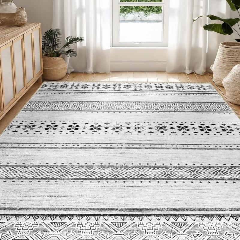 Vintage Moroccan long rug, washable